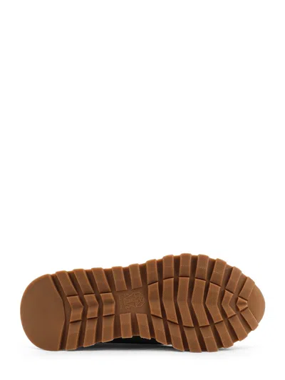 Brunello Cucinelli Women Low-top Wool Flannel Sneakers With Leather Profiles