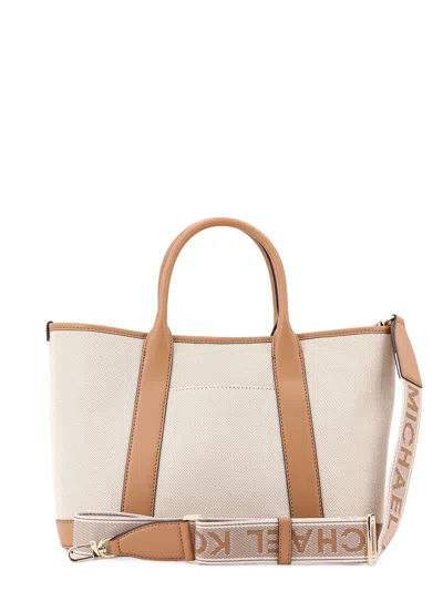 Michael Kors Luisa Canvas And Leather Handbag With Frontal Monogram