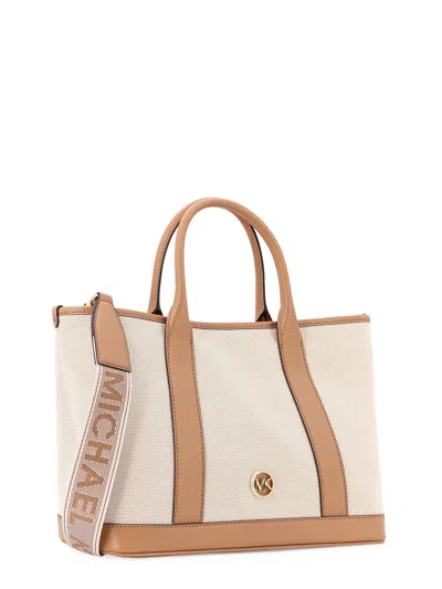 Michael Kors Luisa Canvas And Leather Handbag With Frontal Monogram