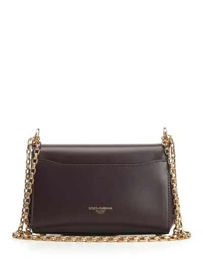 Dolce & Gabbana Mini Marlene City Shoulder Bag In Grained Leather