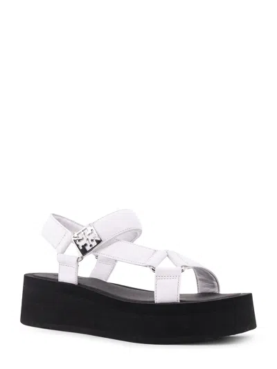 Tory Burch Mellow Leather Wedge Sandals