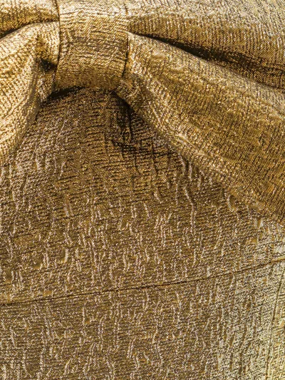 Self-portrait Metallic Jacquard Mini Dress In Gold