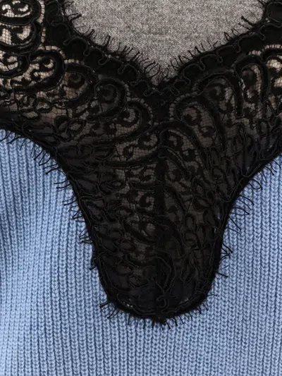 Stella Mccartney Miracle Lace Wool Shirt Miracle Lace In Brown