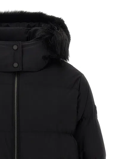 Moose Knuckles Misti Puffer Down Jacket In Black