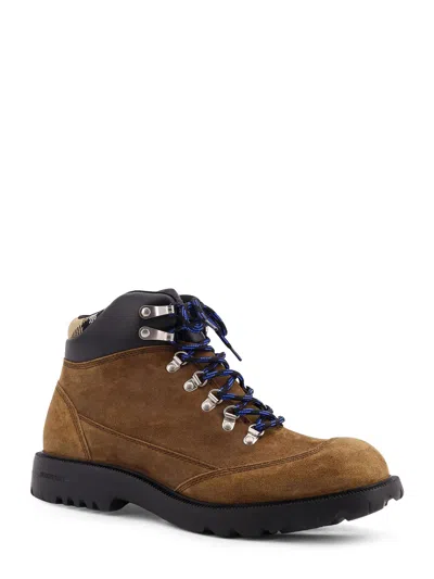 Burberry Moor Suede Lace-up Hiking Boots In Brown