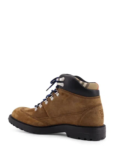 Burberry Moor Suede Lace-up Hiking Boots In Brown