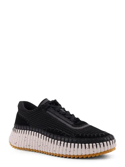 Chloé Nama Low-top Mesh Sneakers With Suede Inserts