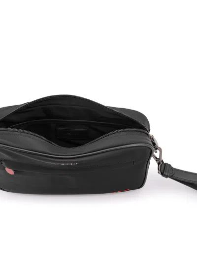 Kiton Ciro Paone Nylon Clutch Bag With Iconic Logo Embroidery