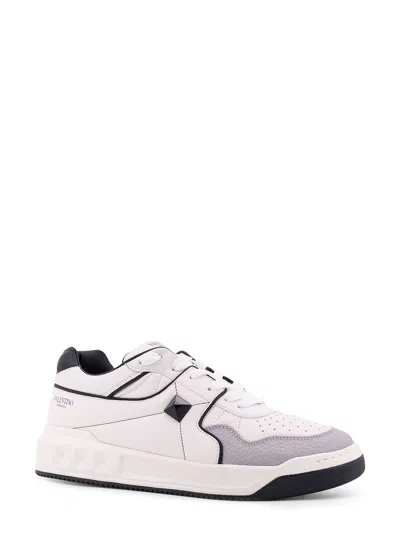 Valentino Low-top One Stud Sneakers In White