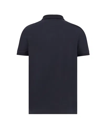 Stone Island Slim-fit Short-sleeve Polo Shirt With Compass Patch In Black