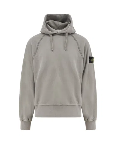 Stone Island Oversized Hoodie With Raglan Sleeves In Gray