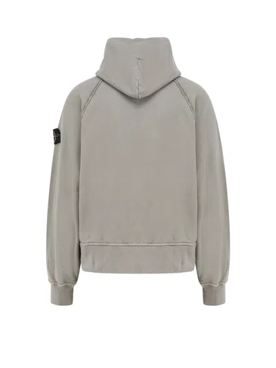 Stone Island Oversized Hoodie With Raglan Sleeves In Gray