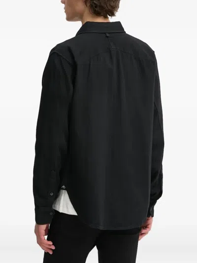 Rag & Bone Long Sleeve Shirt In Black