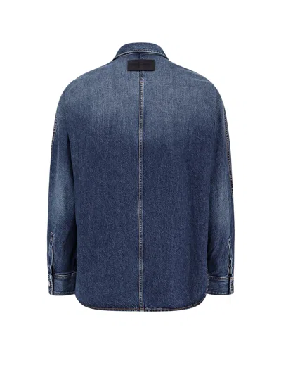 Givenchy Men Overshirt Denim Shirt In Blue