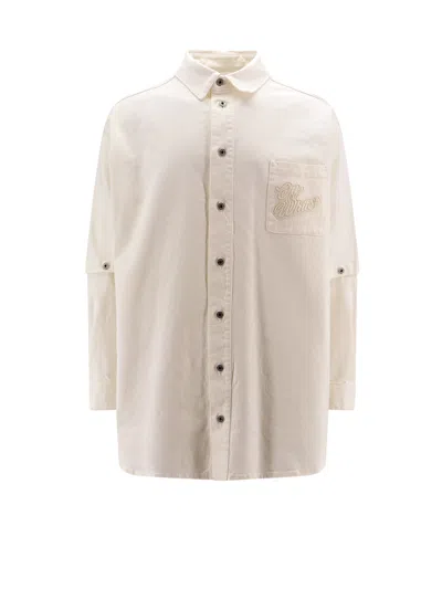 Off-white Off White Men Oversize Shirt With '90s Logo In White