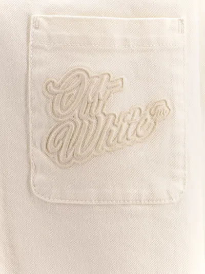 Off-white Off White Men Oversize Shirt With '90s Logo In White