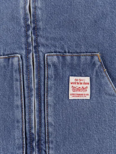 Levi's Workwear Sansome Padded Denim Vest In Navy