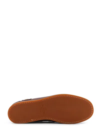 Valentino Garavani Brown Leather Palm Avenue Loafers