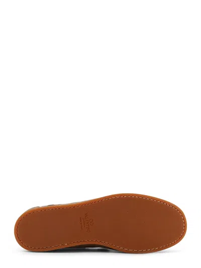 Valentino Palm Avenue Suede And Leather Loafers In Brown