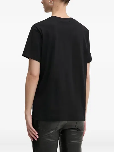 Msgm Logo-print Cotton T-shirt In Black