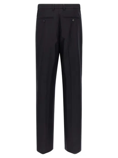 Dries Van Noten Pleated Trousers With Belt Loops And Back Pocket In Black