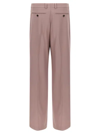 Dries Van Noten Straight-leg Trousers With Clean Front Pleat In Purple