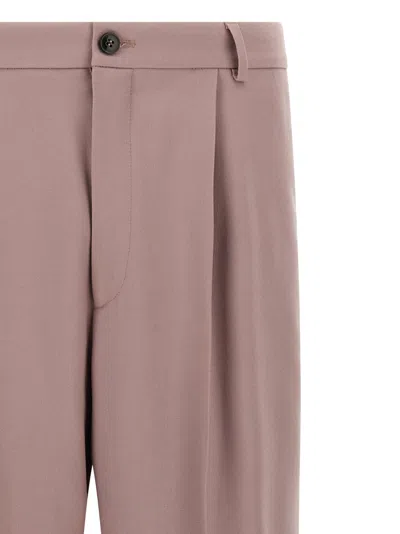 Dries Van Noten Straight-leg Trousers With Clean Front Pleat In Purple