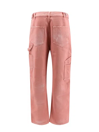 Pinko Praia Worker Denim Trousers In Pink