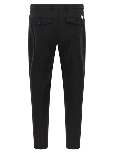 Department Five Pleated Wool-blend Trousers In Black