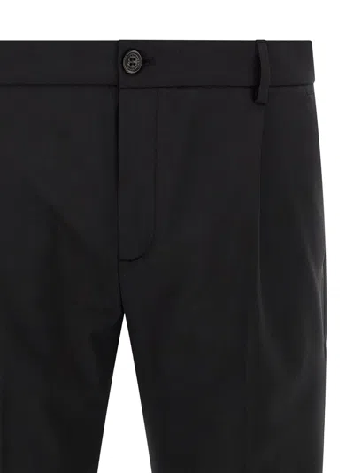 Department Five Pleated Wool-blend Trousers In Black