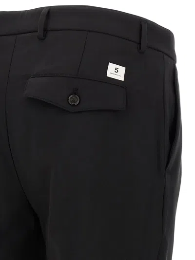 Department Five Pleated Wool-blend Trousers In Black