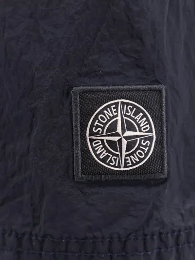 Stone Island Recycled Nylon Swim Trunk In Blue