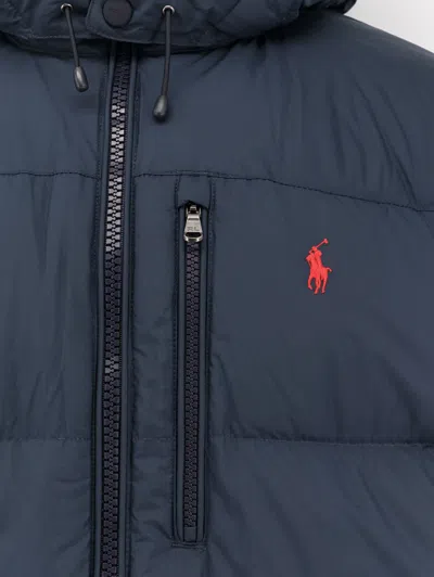 Polo Ralph Lauren Gorham Water-repellent Ripstop Fabric Down Jacket Clothing In Blue