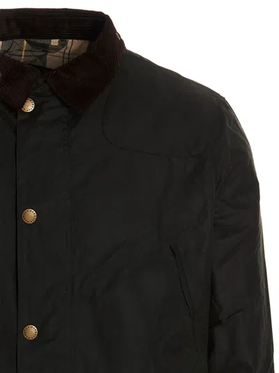Barbour Reeline Puffer Jackets Green In Black