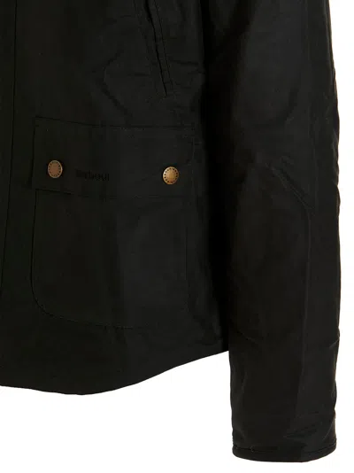 Barbour Reeline Puffer Jackets Green In Black