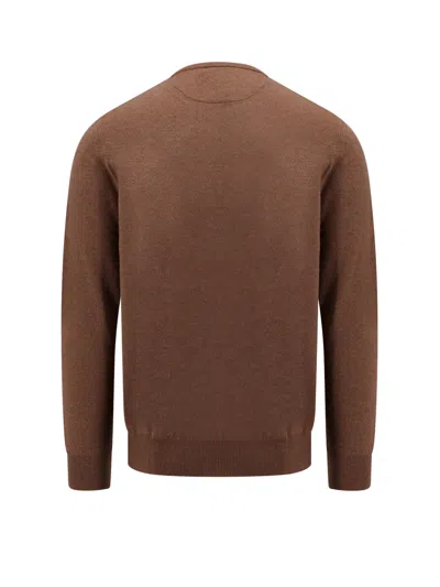 Polo Ralph Lauren Regular Fit Responsible Wool Sweater With Embroidered Logo In Brown