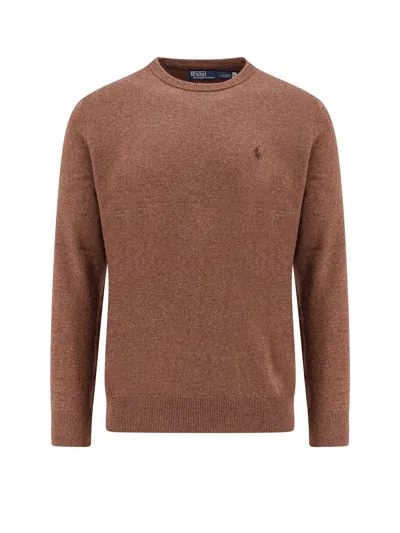 Polo Ralph Lauren Regular Fit Responsible Wool Sweater With Embroidered Logo In Black
