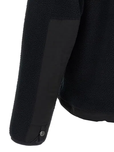 The North Face Canyonlands Stretch Fleece Standard Fit Full Zip Mock Neck Sweatshirt In Black