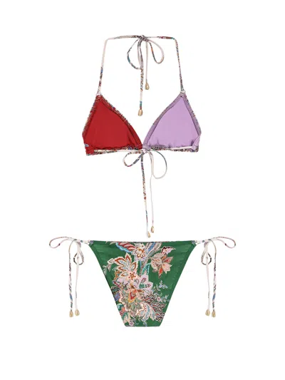 Zimmermann Rhiannon Nylon Bikini In Multi