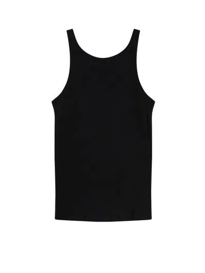 Dolce & Gabbana Marcello Ribbed-knit Tank Top In Black