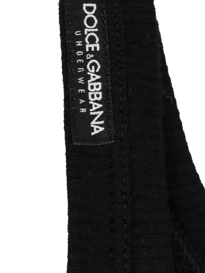 Dolce & Gabbana Marcello Ribbed-knit Tank Top In Black