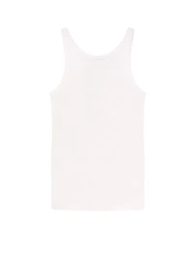 Dolce & Gabbana White Stripe Tank Top In White