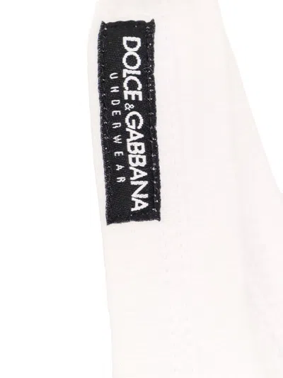 Dolce & Gabbana White Stripe Tank Top In White