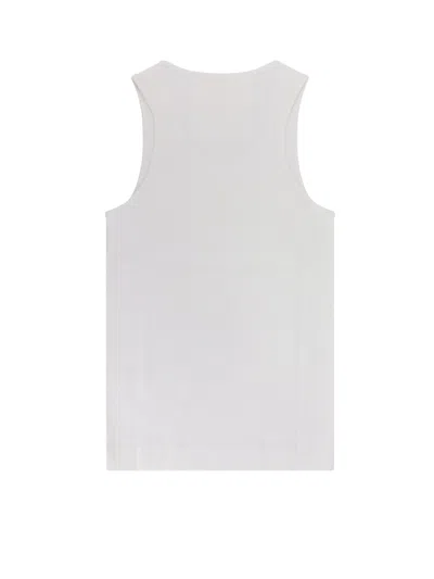 Givenchy Ribbed Tank Top With 4g Detail In Neutral