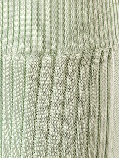 Jil Sander Fully-pleated Flared-leg Trousers In Green