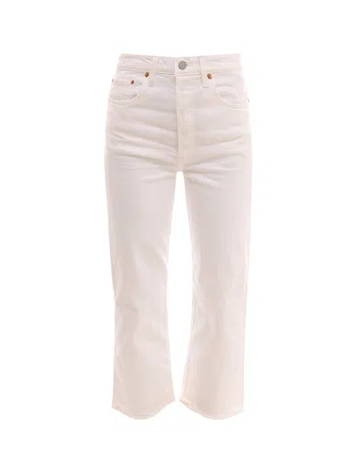 Levi's Ribcage Straight Ankle Jeans In Pink