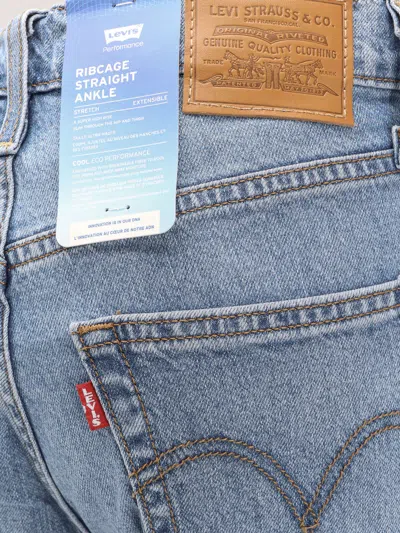 Levi's Ribcage Straight Ankle Stretch Denim Jeans In Blue