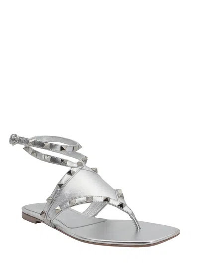 Valentino Rockstud Laminated Leather Sandals