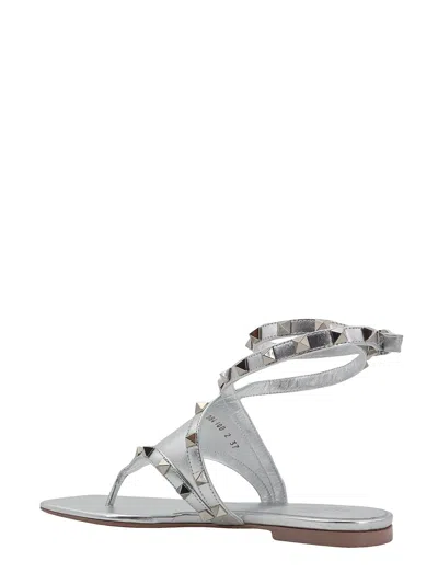 Valentino Rockstud Laminated Leather Sandals