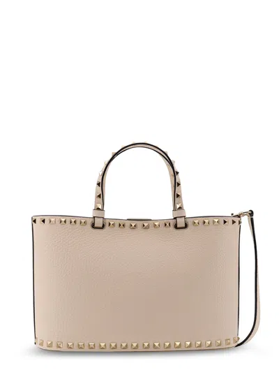 Valentino Small Rockstud Leather Tote Bag